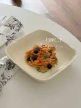 正方形の陶器ディッシュ【家庭用・フルーツサラダ・スイーツ用・釉下彩】