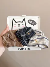 高級感のあるビンテージストライプの四角形ヘアゴム【弾力性・耐久性・ヘアアクセサリー】