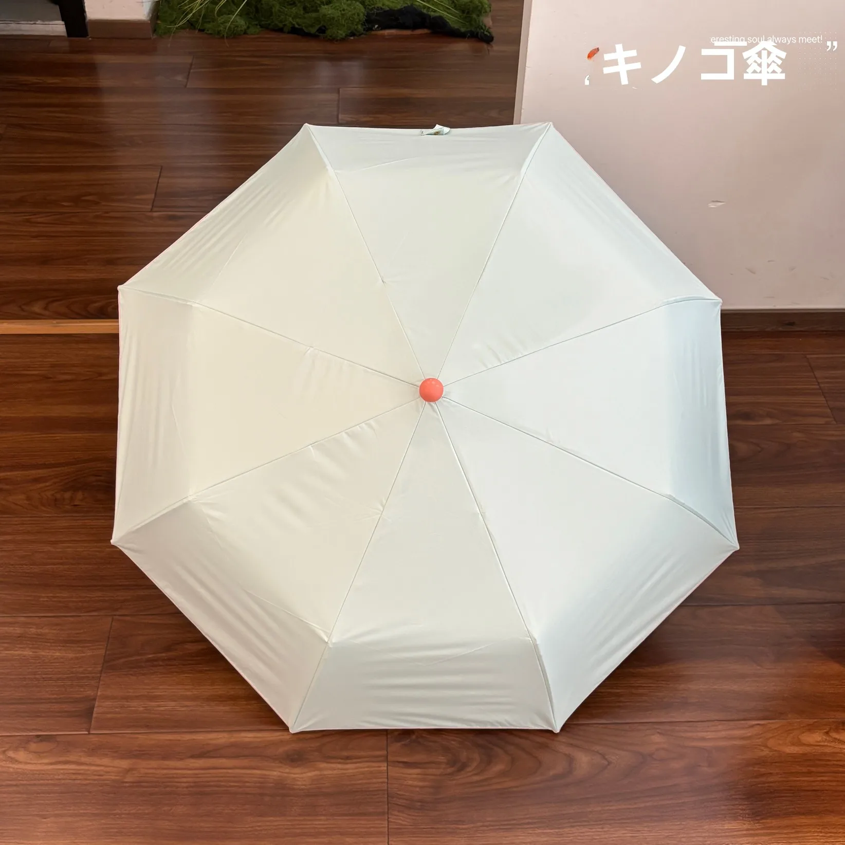可愛いきのこデザインの日傘【晴雨兼用・UVカット・携帯用】