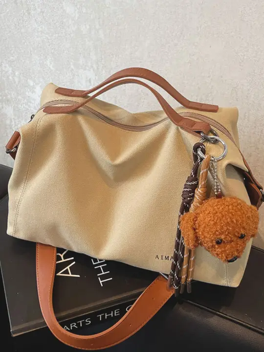 カジュアルキャンバスバッグ【トート・ショルダー・大容量・秋春用】