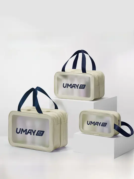 umay 男性用 洗面道具ポーチ【防水・大容量・乾湿分離・携帯便利】