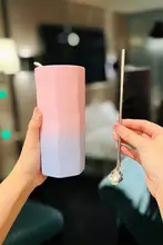 二重構造の耐熱セラミックマグカップ【グラデーションデザイン・女性用・コーヒー用】
