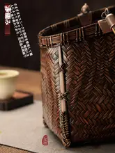 竹製 茶具収納バッグ【手提げ式・和風・旅行用・茶道用】