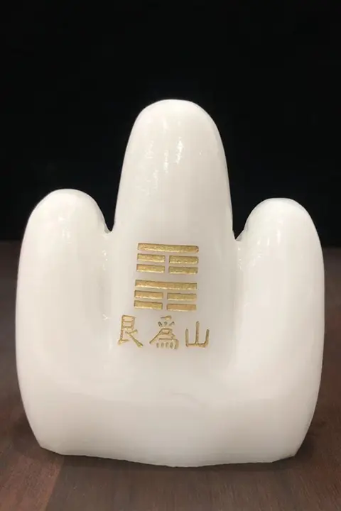 天然白玉石の置物【客廊装飾・角補填・オフィス使用可】