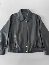 全植鞣しの羊革製レディースフライトジャケット【カジュアルデザイン・パイロットスタイル】