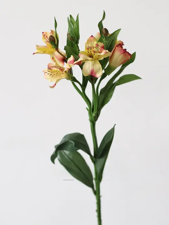 造花 ユリ イエロー系 ヴィンテージ 油絵風 フラワーアレンジメント 空間演出 撮影用小物 インテリア