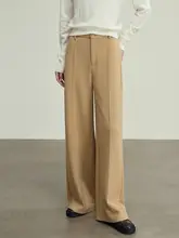 骨格を生かしたカジュアルなカーキ色の高腰ワイドパンツ【春秋用・フィット】（セットアップ対応）