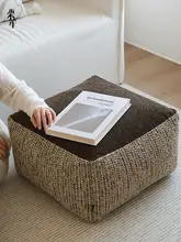 レトロデザインのコーヒーカラーソファクッション【肌理のあるテクスチャ・洗濯可能】