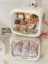 アクリル製 透明階段式フィギュア展示ラック【デスクトップ収納・コレクション用】