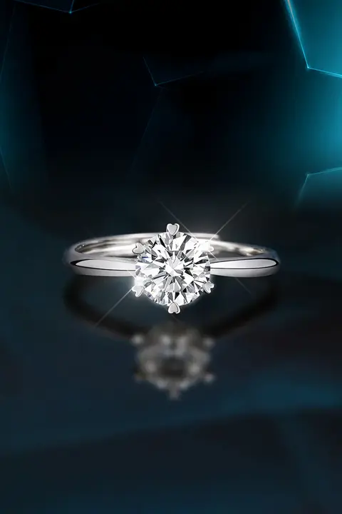 女性用 プラチナ950リング【小型デザイン・モアッサナイト・婚約・結婚用】