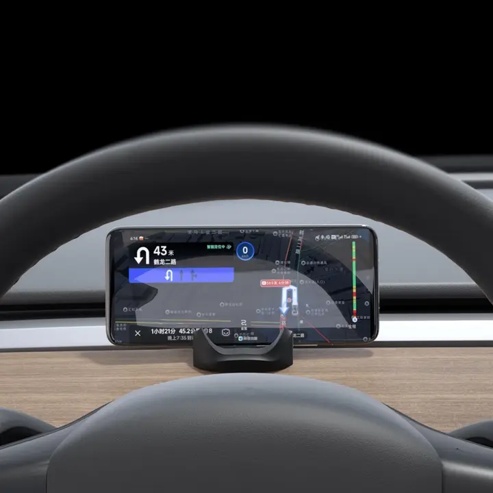 テスラ対応 車載スマホホルダー【液体シリコン・ナビゲーションデスク用・モデル3/Y】
