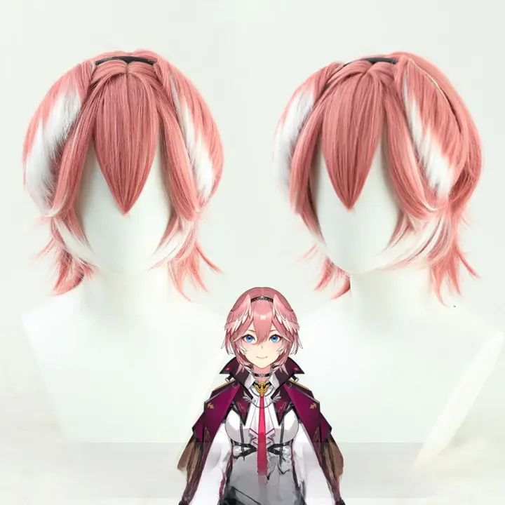 コスプレ用 短髪ウィッグ【耳翼付き・ヘアバンド付き】