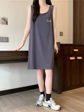 綿100%の可愛いノースリーブワンピース【中長丈・ウェア】