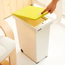 おしゃれなデザインの分別ゴミ箱【フタ付き・狭型・家庭用・キッチン・バスルーム・リビング対応】