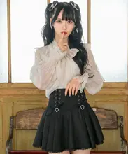 可愛いリボンプリントシャツ【甘いデザイン・春夏用】