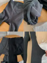 LE LALIN 秋冬用 ストレッチ無縫一体型パンツ【薄手フリース・ハイウエスト・足首スタイル】
