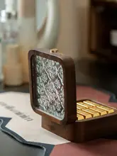 高級感のあるアンティーク風の木製金庫【金条やアクセサリー収納用】