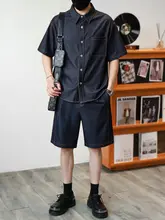 極上の柔らかさ！薄手の半袖デニムシャツ【カジュアルデザイン・男性用】