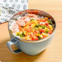 日式デザインの丸型フタ付き丼【学生用・大容量・便利なスープカップ・弁当にも最適】