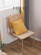 ダイニングチェア 家庭用 手作り無垢材 ラタン シンプル
