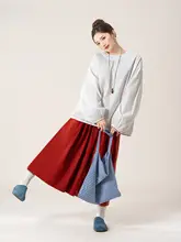 デザイン性に優れた ゆったりとした長袖シャツ【素白・肌理・灯籠袖】