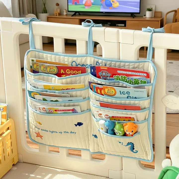 赤ちゃん用おしゃれな収納袋【布製・おむつやおもちゃ、絵本収納に最適】（セットアップ対応）