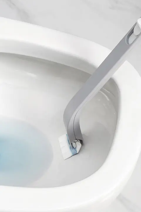 使い捨てトイレブラシ【クリーニング液付き・ペーパータオル対応・交換ヘッド用補充】（セットアップ対応）