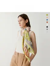 春季用シルクカシミヤ印花ストール【女性用・140サイズ・軽やかさ】