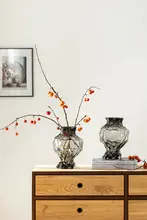 フラワーベース 透明ガラス デザイン性 生け花 水耕栽培 リビング テーブル インテリア オブジェ 上品