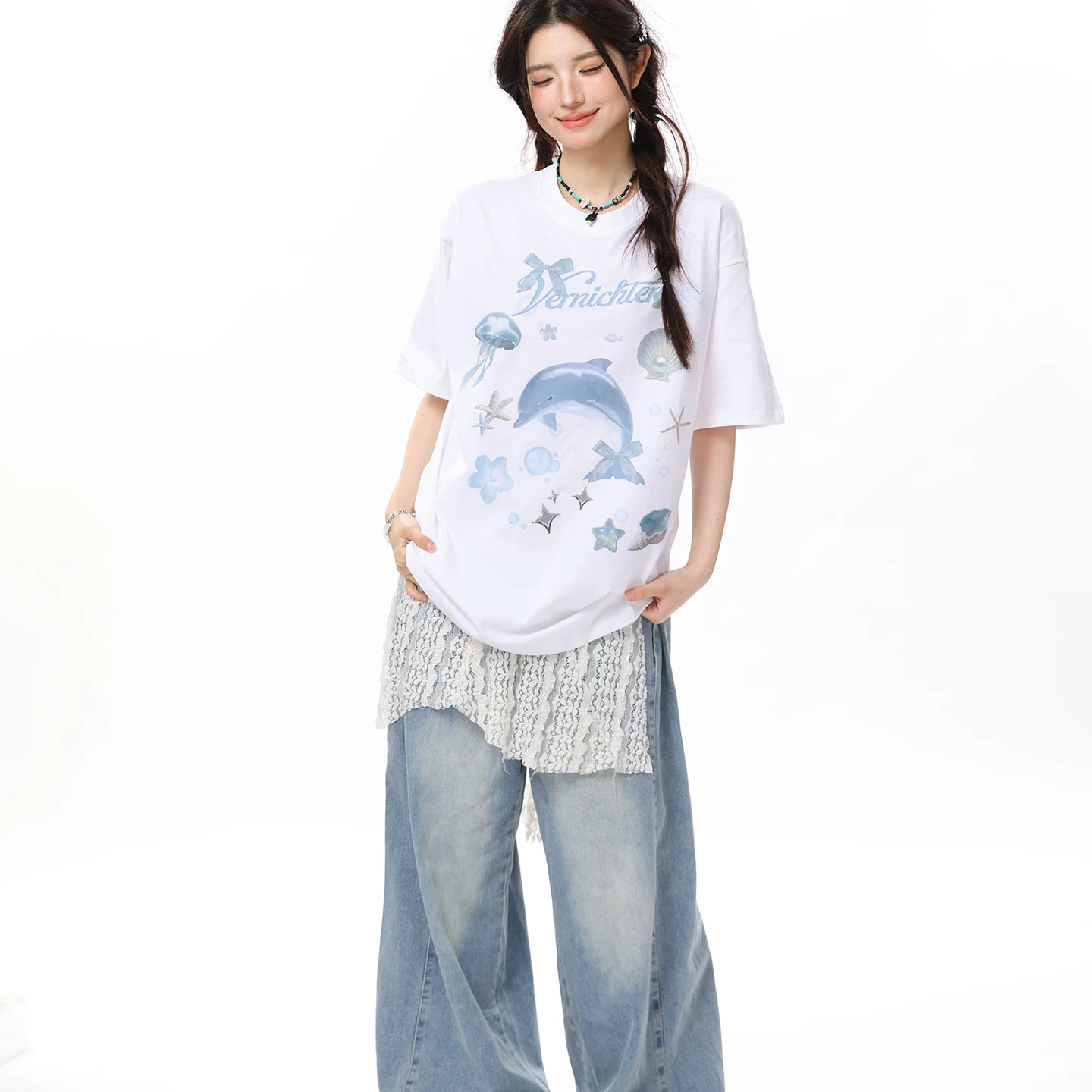 東京秋葉原アニメで人気のカジュアルプリントTシャツ：女性向けルーズフィットデザインの実用性とシーン別適用