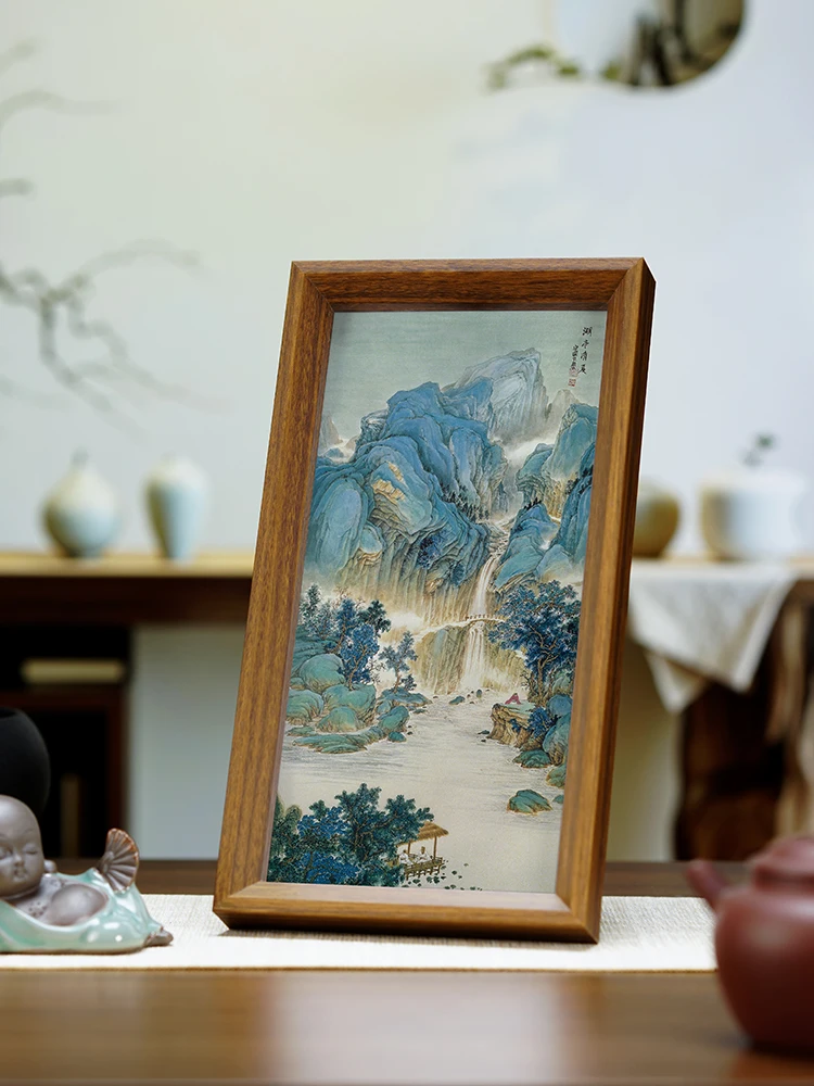 国風山水画新中式風景画 デスク装飾品：書斎に最適な芸術的空間設計を実現