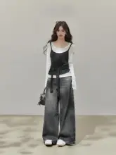 感のある長袖Tシャツ【秋用・重ね着対応・カジュアルスタイル】（セットアップ対応）