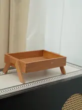 木製の大容量化粧品収納トレイ【デスクトップ用・スタイリッシュ・長方形】
