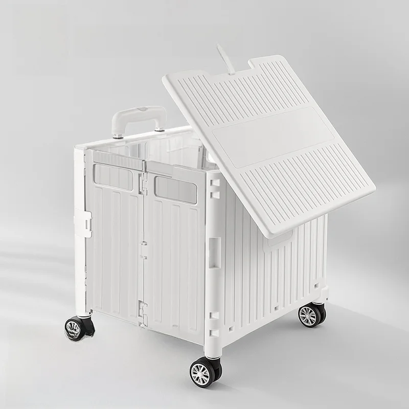 軽量折りたたみショッピングカート：キャンプ用ハンドル付き家庭用の実用性と性能