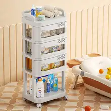 移動式の赤ちゃん用ミルク収納ラック【大容量・多層設計・授乳用品用】