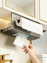 洗面所用鏡面キャビネットティッシュホルダー【穴あけ不要・バスルーム収納用・収納ボックス】