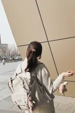 ドーナツ型リュックサック【大容量・通勤・旅行・学生用・石色】