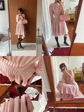 天絲麻の襟付きワンピース【甘い夢・可愛いデザイン】