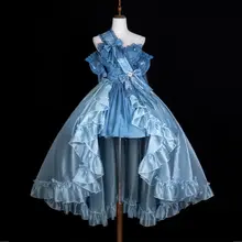 人魚姫デザインのロリータワンピース【華やかな夏の花嫁ドレス】