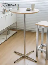 北欧デザインのハンギングバーチェアテーブル【アルミ合金製・高脚・カフェスタイル】