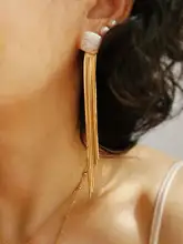 PERSTA ヴィンテージバロックパールフリンジイヤリング【スタイリッシュ・デイリーアクセサリー】