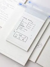 シンプルな上翻式ノートブック【横罫・方眼・空白ページ・カラフル・学習用】