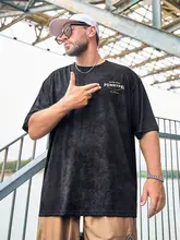 ビンテージ風アメリカンスタイル半袖Tシャツ【ルーズフィット・ラウンドネック・夏用】