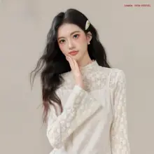 レースタートルネックニットインナー【女性用・小柄サイズ・二重構造】（セットアップ対応）