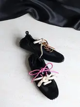 レトロバレエスタイル ブラックスニーカー【軽量・春用・女性用】