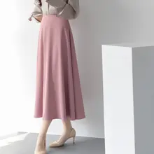 春用 フレアスカート【高腰・Aライン・通勤スタイル・中長丈】