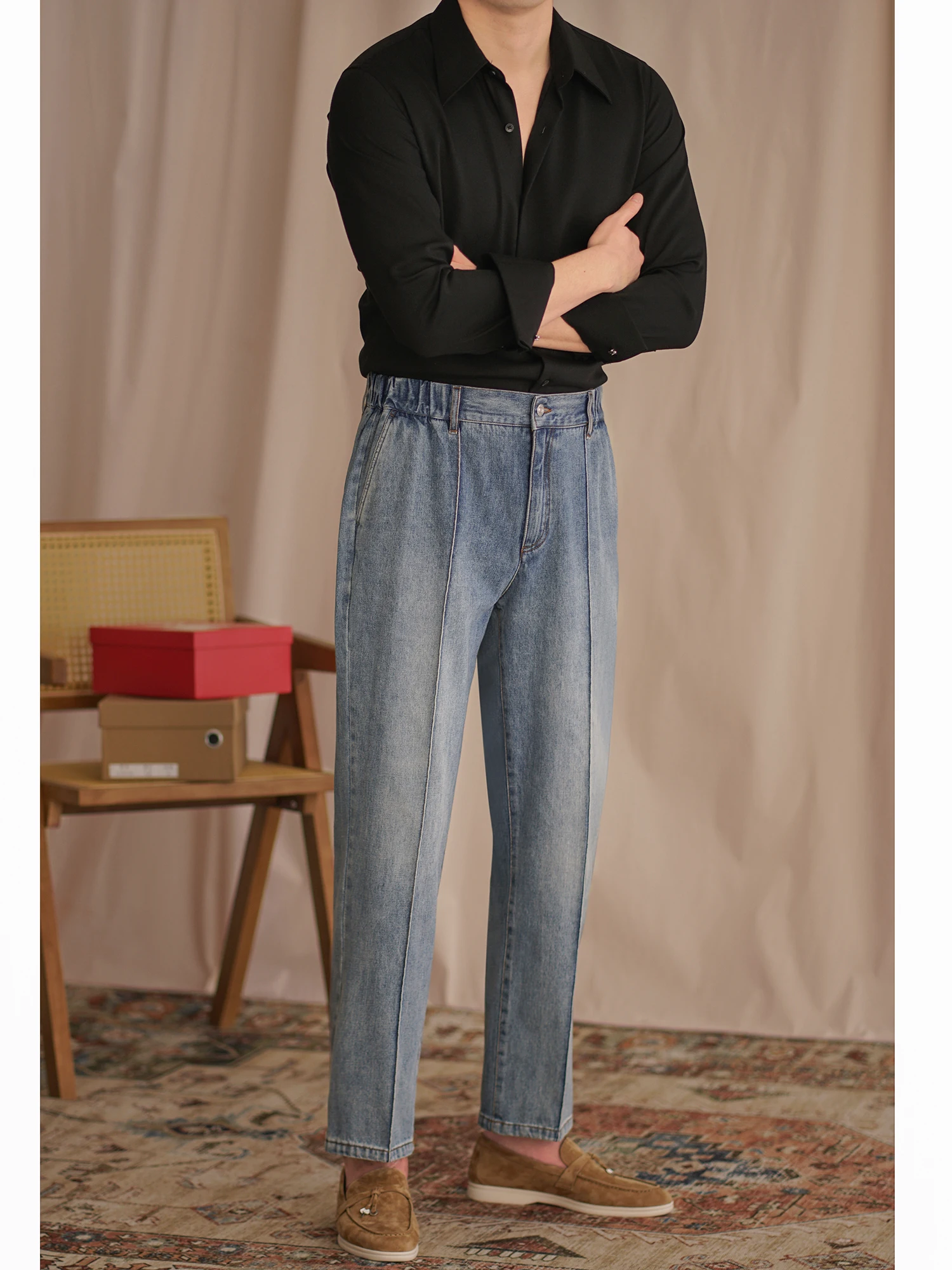 メンズ レトロデニムパンツ【ストレート・カジュアル・ウエストゴム】おすすめモデルはこれ