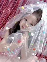 子供用バースデーパーティーヘッドアクセサリー【ボウタイ・プリンセスベール・かわいいヘアクリップ付き】
