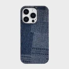 おしゃれなデニムチェック柄iPhone用ケース【個性派・ストリートスタイル】