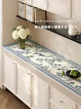 花鳥デザインの防水PVCテーブルマット【中華風・お手入れ簡単・玄関やダイニングに最適】